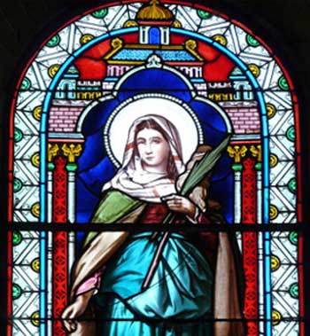 A French virgin-martyr invoked for rain, rape victims and shepherds.