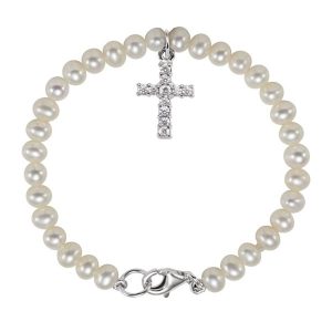 Pearl Cross Bracelet Closed