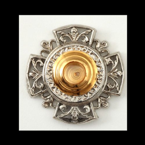 Top view of Reliquary 4 brass with gold