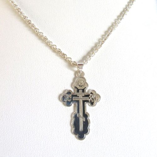 Sterling Silver St Olga Cross with chain