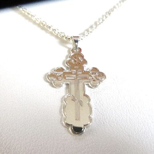 Sterling Silver St Olga Cross on a chain